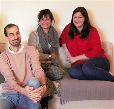 Die Psychotherapeuten Wolfgang Sabaini, Daniela Bauer und Michaela Lengauer vom „Institut Fokus“ begleiten die Gruppentherapie.