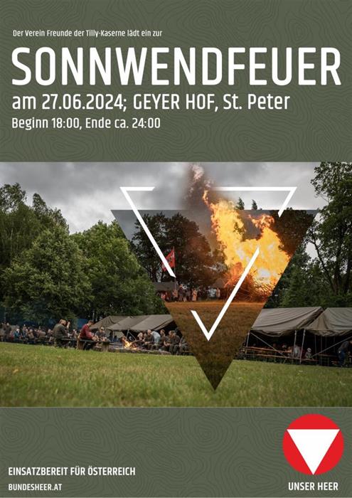 Plakat Sonnwendfeuer Geyerhof